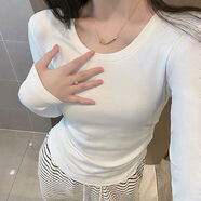 妃麗慕尚2025春秋新款設計感小眾打底衫女洋氣短款純棉長(cháng)袖t恤秋冬上衣潮 【加絨款】B1925白色 M 建議108斤以?xún)?
                                         title=