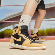 耐克（NIKE）AIR JORDAN 1 AJ1 喬1男子籃球鞋 棕褐色555088-202 42