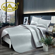 金山峽加厚牛皮席頭層水牛皮涼席子可折疊真皮軟席單雙人床 鉆石級-銀灰(5mm-單席子) 1.8m床(180*200cm)