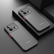 今舞 適用vivo iqoo neo8 pro手機(jī)殼neo8保護(hù)套膚感磨砂男女款硅膠軟邊全包防摔硬殼 IQOO Neo8/8Pro 黑色