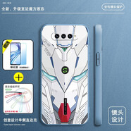 留春 小米mi黑鯊4s手機殼黑鯊4sPro保護套防摔全包軟超薄情侶網(wǎng)紅5G男硅膠女液態(tài)硅膠機械戰(zhàn)甲 黑鯊4s-4spro通用【熏衣灰-白色機甲】