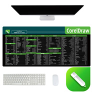 七彩櫻桃ADOBE快捷鍵鼠標墊PS/AI/PR/AE/CDR/AN/AU命令大全大尺寸電腦桌墊 CDR Corel Draw 80cm*30cm*3mm