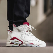 耐克（NIKE）新款男鞋 Air Jordan 6代 AJ6 喬6 喬正代限量運(yùn)動(dòng)休閑高幫籃球鞋 384664-116 魔力紅馬龍 40.5