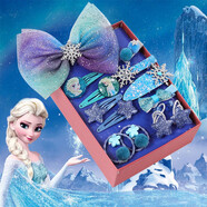 冰雪奇緣2兒童發(fā)飾套裝韓國寶寶可愛萌萌噠發(fā)夾甜美公主不傷發(fā)小孩子發(fā)卡夾子 冰雪奇緣15件套（禮盒款）