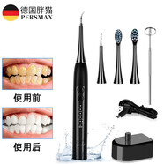 胖貓洗牙神器牙結(jié)石去除器二合一洗刷兩用充電潔牙器學(xué)生電動牙刷清潔煙漬垢菌斑黑黃變白超頻聲波成人 雅典黑【1尖頭+1平頭+2刷頭+口鏡+磁懸浮底座】