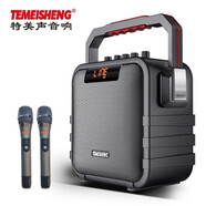 特美聲（TEMEISHENG） SL06-26廣場(chǎng)舞戶(hù)外便攜音響家用移動(dòng)K歌手提藍牙低音小型音箱 6.5寸標配+2支無(wú)線(xiàn)話(huà)筒+1個(gè)耳麥 (贈送好禮)