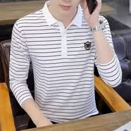 軒萊雅條紋polo男夏季翻領(lǐng)短袖t恤薄款潮牌高端商務(wù)休閑半袖體恤t恤上衣 C0021【白色】 XL