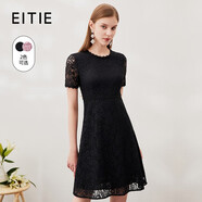 愛(ài)特愛(ài)（EITIE）溫柔收腰X型蕾絲裙氣質(zhì)百搭通勤顯瘦春季新款6907641 黑色20 L 165