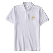 八戒別鬧權志龍菊花polo衫短袖小雛菊閃電潮牌韓版同款翻領(lǐng)保羅衫寬松 白色【Polo】 小雛菊 M  165-175 CM  118-136斤