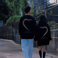 love legend 情侶裝衛(wèi)衣全套秋冬新款圓領(lǐng)男女同款衛(wèi)衣寬松情侶衛(wèi)衣學(xué)生百搭 (愛心) 黑色 女S(建議100斤以下穿)