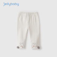 JELLYBABY【萌趣打底褲】女童春裝寶寶打底褲女孩褲子春秋 米白 100 cm