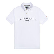 TOMMY HILFIGER 湯米 希爾費格 經(jīng)典男士T恤 純棉短袖翻領(lǐng)上衣男 白色-1985Polo衫 L （建議160-180斤）