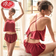 浪莎（LangSha）性感純欲睡衣女情趣肚兜內衣吊帶后媽包臀裙夫妻調情七夕約會(huì )戰袍 淺綠色戰衣 均碼 80-130斤【保密發(fā)貨】