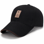莱维森 帽子男女四季通用太阳帽户外运动防晒棒球帽遮阳帽可调节鸭舌帽 黑色