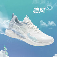 特步（XTEP）減震旋科技專(zhuān)柜款男春季透氣跑步鞋潮流皮網(wǎng)面緩震回彈運動(dòng)鞋子 帆白/夕霧藍-馳風(fēng)科技 39