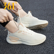 361°女鞋運(yùn)動鞋女新款飛織網(wǎng)面透氣休閑網(wǎng)鞋子361度跑步鞋 2215白/液態(tài)金 35
