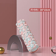 泡沫軸瑜伽柱實(shí)心款滾輪按摩肌肉放松按摩棒運動(dòng)健身瘦腿 鉆石空心款迷彩粉藍 30*10cm（軋染撞色）