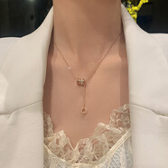 束芬小蠻腰項鏈女玫瑰金圓環(huán)氣質(zhì)羅馬數(shù)字圈圈鎖骨鏈韓系時尚精致頸鏈 羅馬圈圈項鏈L0490