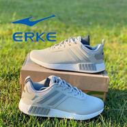 鴻星爾克（ERKE）【斷碼淸倉】鴻星爾克女鞋網(wǎng)面跑步鞋秋季新款耐磨運動(dòng)鞋女透氣 3207中灰淺灰 40