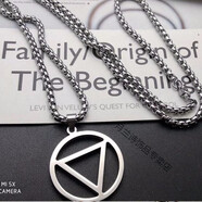 MHFDO動(dòng)漫火影忍者周邊曉組織飛段不死吊墜鈦鋼男女項鏈毛衣鏈 配60CM鏈條