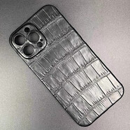 魔巖（MOYAN）【手工定制】蘋果17promax手機殼真鱷魚皮全包iPhone16promax保護套防摔高端輕奢保護殼商務(wù)男女 【尊貴黑】天然鱷魚皮 蘋果16promax