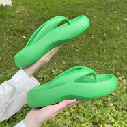 IQGD拖鞋女人字拖沙灘涼拖鞋外穿簡(jiǎn)約夏季E3004 深綠 40-41 