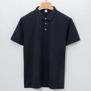 席佰無(wú)錫瑞升紡織服飾170克雙面絲光棉polo衫男短袖免燙長(cháng)絨有限公司 藏青色 180/100A(XL)