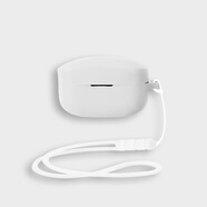 黑戴適用索尼xm4保護套Sony/索尼WF-1000XM5真無(wú)線(xiàn)藍牙耳機保護殼硅膠軟殼充電倉盒硅膠純色上下一體式 白色硅膠殼+白色螺旋硅膠繩 索尼wf1000xm4