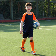 橙火兒童足球服套裝短袖男童運動(dòng)服透氣中大童t恤短褲兩件套6-16歲青少年球服女小學(xué)生訓練球衣班服定制 36300寶藍色 180碼適合身高175-185cm