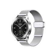 小米手表Xiaomi Watch S3 可拆卸表圈表帶套裝 配件 小米快拆米蘭尼斯表帶 亮銀色