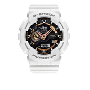 卡西歐（CASIO）男表G-SHOCK運動(dòng)手表學(xué)生多功能電子表雙顯防水防震大表盤(pán)石英表 炫酷白金GA-110RG-7A