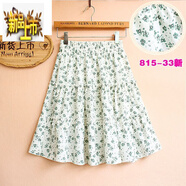 初徑碎花雪紡半身裙子女士夏季2025年新款高腰a字小個(gè)子百褶蛋糕短裙 815-33# 均碼 松緊腰 裙長(cháng)46
