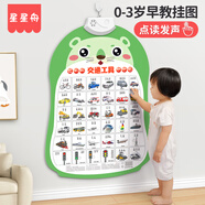 星星舟嬰幼兒有聲早教掛圖玩具兒童拼音表認(rèn)知看圖識(shí)物點(diǎn)讀發(fā)聲墻貼 交通工具【單張】
