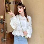 潮牌Avmko毛衣2022年春季新款慵懶風(fēng)流蘇鏤空馬海毛毛衣女薄早春寬松性感針織衫 白色 均碼 建議80~130斤內穿