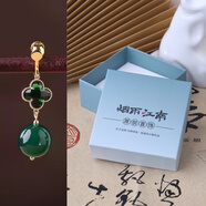 煙雨江南2019新潮款耳環(huán)歐美夸張氣質(zhì)耳飾復古風耳夾瑪瑙耳墜女裝飾品 耳夾款+漸變藍小方禮盒
