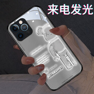 方哲 蘋果13手機殼新款發(fā)光暴力熊iPhone13promax保護套12mini鏡頭全包防摔玻璃后殼