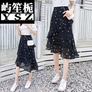 顯氣質(zhì)性感的裙子155小個(gè)子穿搭春裝雪紡半身裙女夏145矮個(gè)子搭配中長(cháng)裙嬌小xs顯高 黑色 L 建議100-115斤