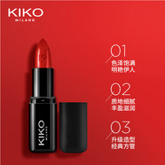 KIKO小黑管耀色口紅-407豆沙色3g/支 滋潤保濕顯色百搭 414_正紅色/紅罌栗