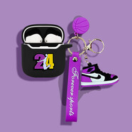 匠璃適用漫步者GM3 Plus保護套GM3 Pro保護殼科比籃球硅膠殼 黑色24號飛人+紫色球鞋 漫步者GM3 Plus保護套