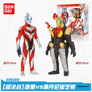創(chuàng  )京懿選經(jīng)典澤塔奧特曼超決戰軟膠人偶怪獸玩具賽羅捷德艾雷王雷歐賽文加 捷德原始形態(tài)捷德之爪vs佩丹尼
