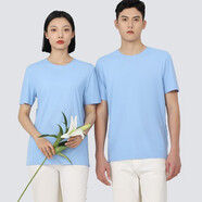 璽檸XINING同學會班服t恤定制10年20周年30年40聚會紀念文化衫棉短袖團體服 天藍色 L