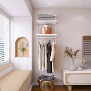 美達斯0.6米范洛走衣柜小戶(hù)型衣柜衣帽架掛衣架多功能組合架臥室衣櫥 0.6米衣柜方案-3（包安裝）