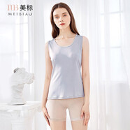 美標商場(chǎng)同款女100%桑蠶絲背心春夏真絲打底可外穿雙面修身顯瘦基礎秋 灰色 L (165/88A)