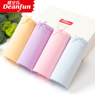 蝶安芬（Deanfun）女士?jī)?nèi)褲氣質(zhì)裸純色舒適高彈女式三角短褲4條禮盒四  XL