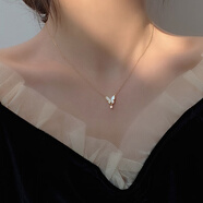 ?，敯棕惡y項鏈女士鎖骨鏈甜美時尚吊墜生日禮物送女朋友 蝴蝶項鏈