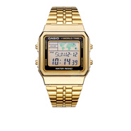 卡西歐（CASIO）手表 經(jīng)典小方塊小金表 電子表時(shí)尚ins復古男表女表情侶 A500WGA-1DF