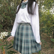 【JK制服官方】正版JK制服套裝學(xué)院風(fēng)格裙水手裙全套百褶裙女學(xué)生日系不良少女正統(tǒng)校服童女 森林來(lái)信+領(lǐng)花+長(zhǎng)袖襯衫 M【尺碼偏小】