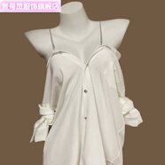 壹號鳳寬松性感夜店露肩連衣裙女裝2024春秋新款韓版設計感小眾心機襯衫 主圖款 S