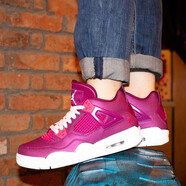 耐克（NIKE）女鞋 Air Jordan 4 GS 時(shí)尚舒適運(yùn)動(dòng)休閑籃球鞋CV7808-100 487724-661 情人節(jié) 35.5
