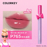 珂拉琪 COLORKEY芭比限定唇釉冰激凌鏡面情人節(jié)七夕口紅r608唇彩女 P765 粉水晶鞋 芭比聯(lián)名